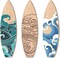 3 Pieces Summer Surfboard Wall Decor Surfboard Wooden Beach Decor for Bedroom Surf Boards for Decorating Beach Art Room Bedroom Party
